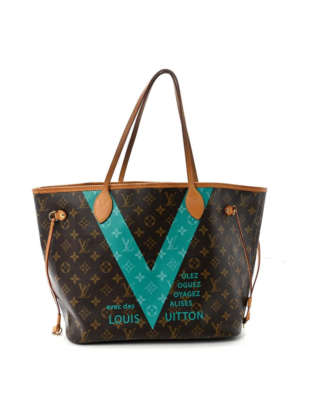 Louis Vuitton V Neverfull Mm Turquoise #290253L18B